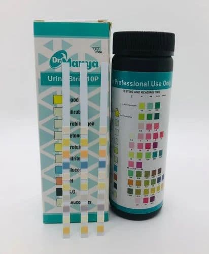 Dr. Manya Urinalysis Test Strip 10 Parameter, 100 strips,